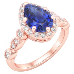Echter Diamant Ring 4 Karat - 14K Roségold