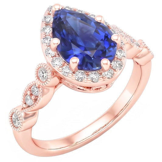 Echter Diamant Ring 4 Karat - 14K Roségold