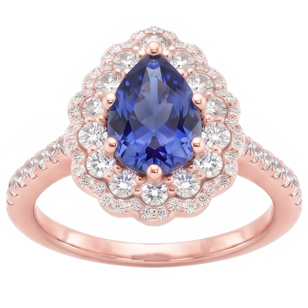 Echter Diamant Ring 4 Karat - 14K Roségold