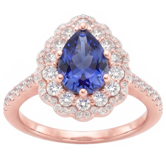 Echter Diamant Ring 4 Karat - 14K Roségold