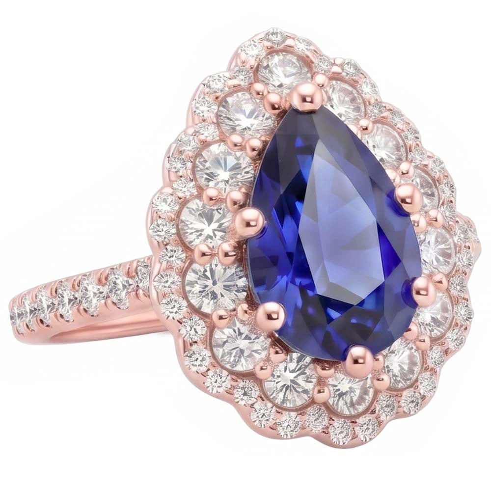 Echter Diamant Ring 4 Karat - 14K Roségold