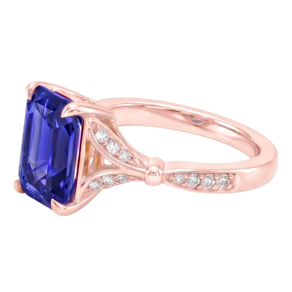 Echter Diamant Ring 4 Karat - 14K Roségold