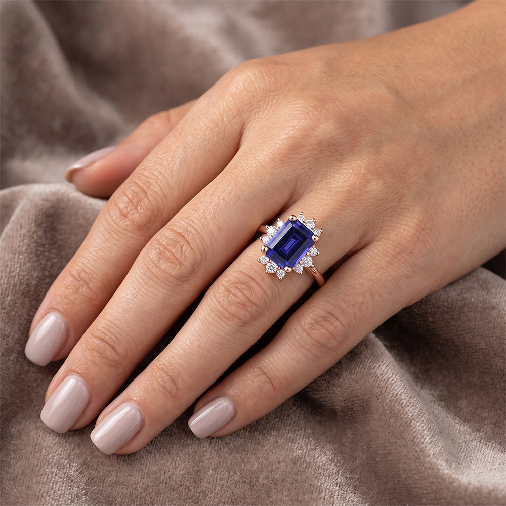 Echter Diamant Ring 4 Karat - 14K Roségold