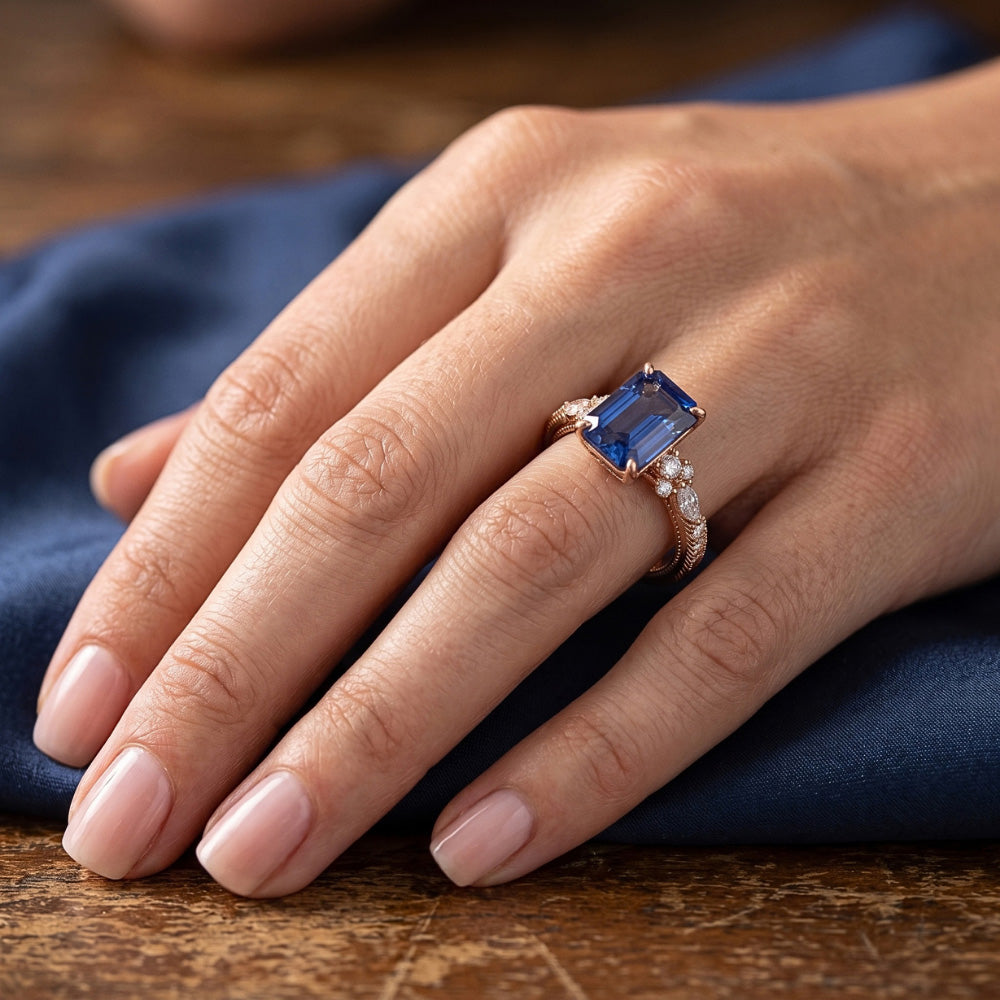 Echter Diamant Ring 4 Karat - 14K Roségold