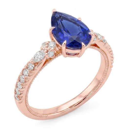 Echter Diamant Ring 5 Karat - 14K Roségold