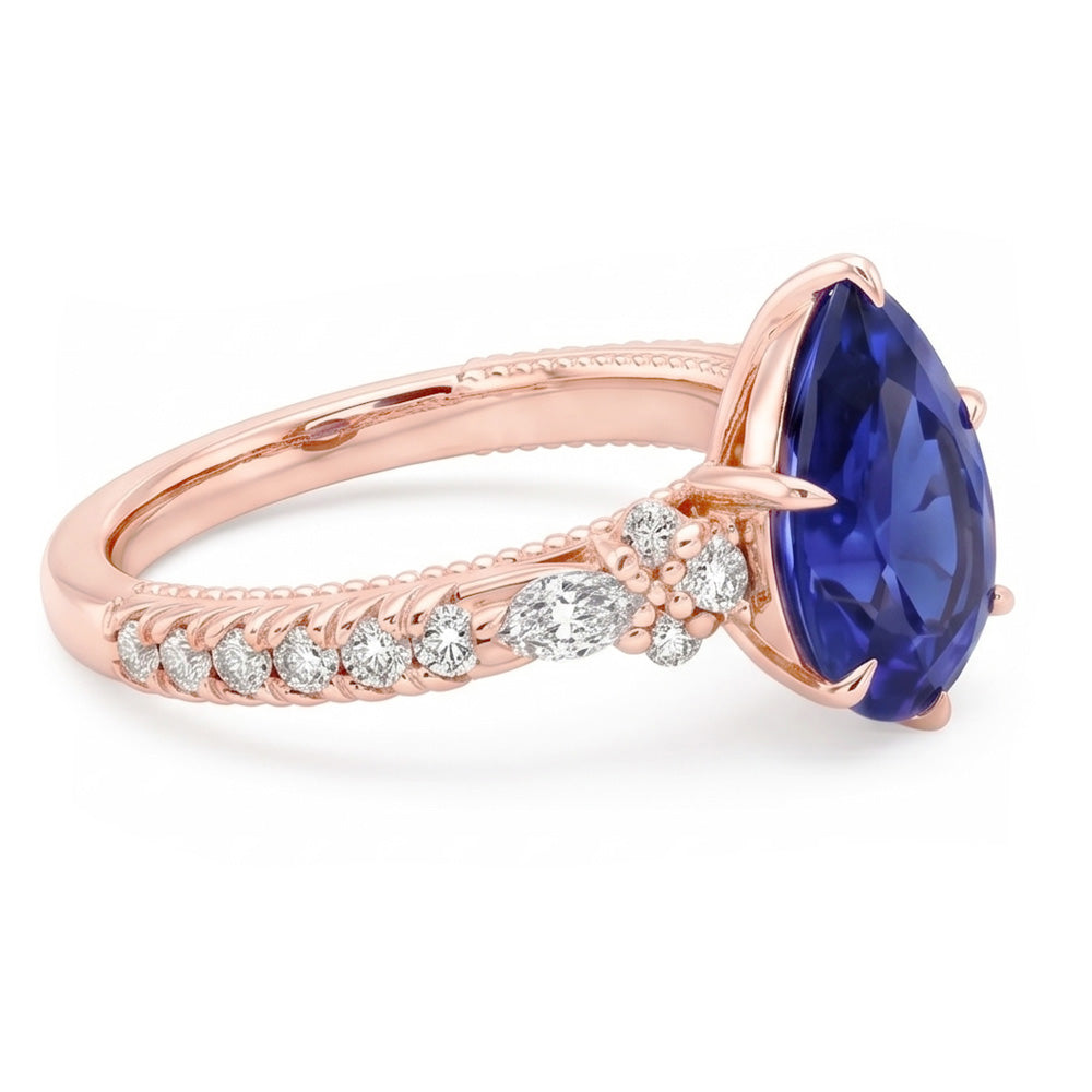 Echter Diamant Ring 5 Karat - 14K Roségold