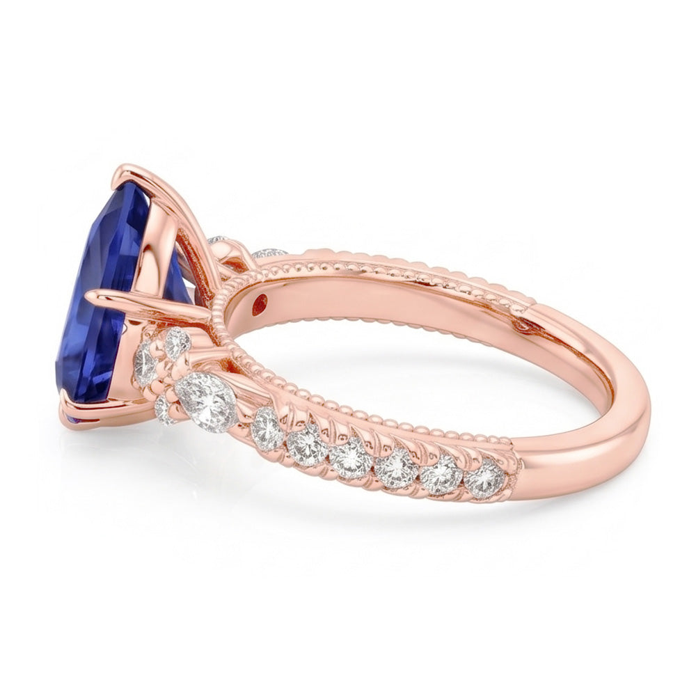 Echter Diamant Ring 5 Karat - 14K Roségold
