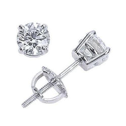 Echter Diamant im Rundschliff, 2,30 ct, Damen-Ohrstecker, Weißgold, feiner Schmuck