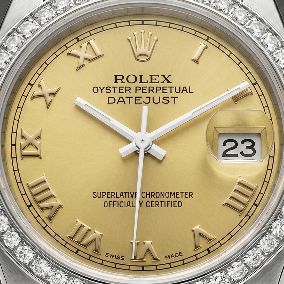 Echter Neue Datejust-Uhr mit römischem Zifferblatt und Jubiläumsarmband aus Edelstahl von Rolex