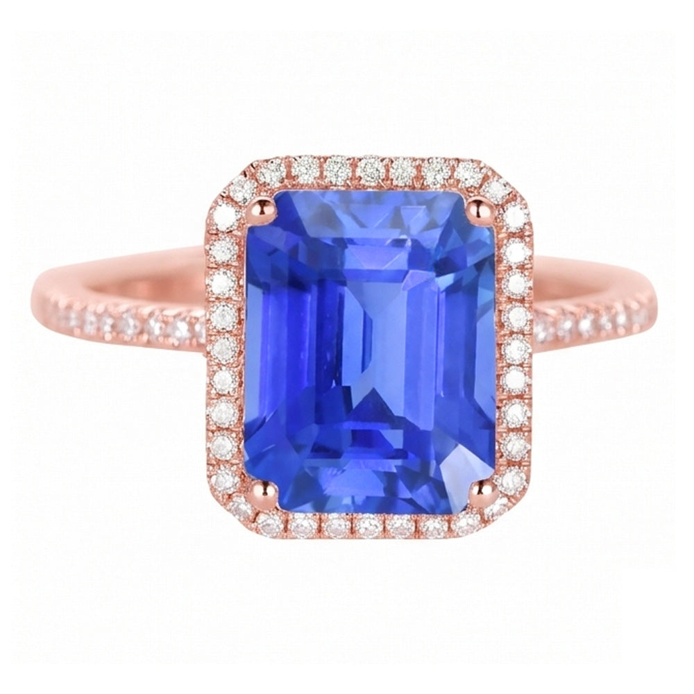 Echter Smaragd Ring 4.50 Karat - 14K Roségold