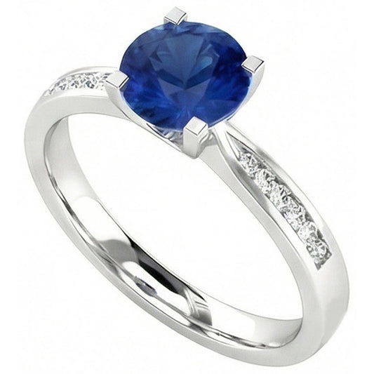 echter round diamant 2Karat ring Detailansicht