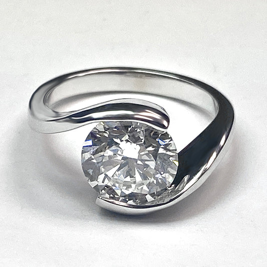 Echter Diamant Solitär Ring Fur Damen