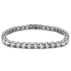 Echtes 50-Zeiger-Tennisarmband mit Aus der Erde Abgebauter Natürlicher Diamanten im Krappenbesatz