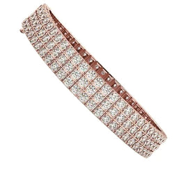 Echtes Breites Statement Tennis Diamant Armband