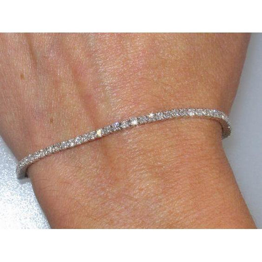 Echtes, zartes 4-Karat-Diamantarmband