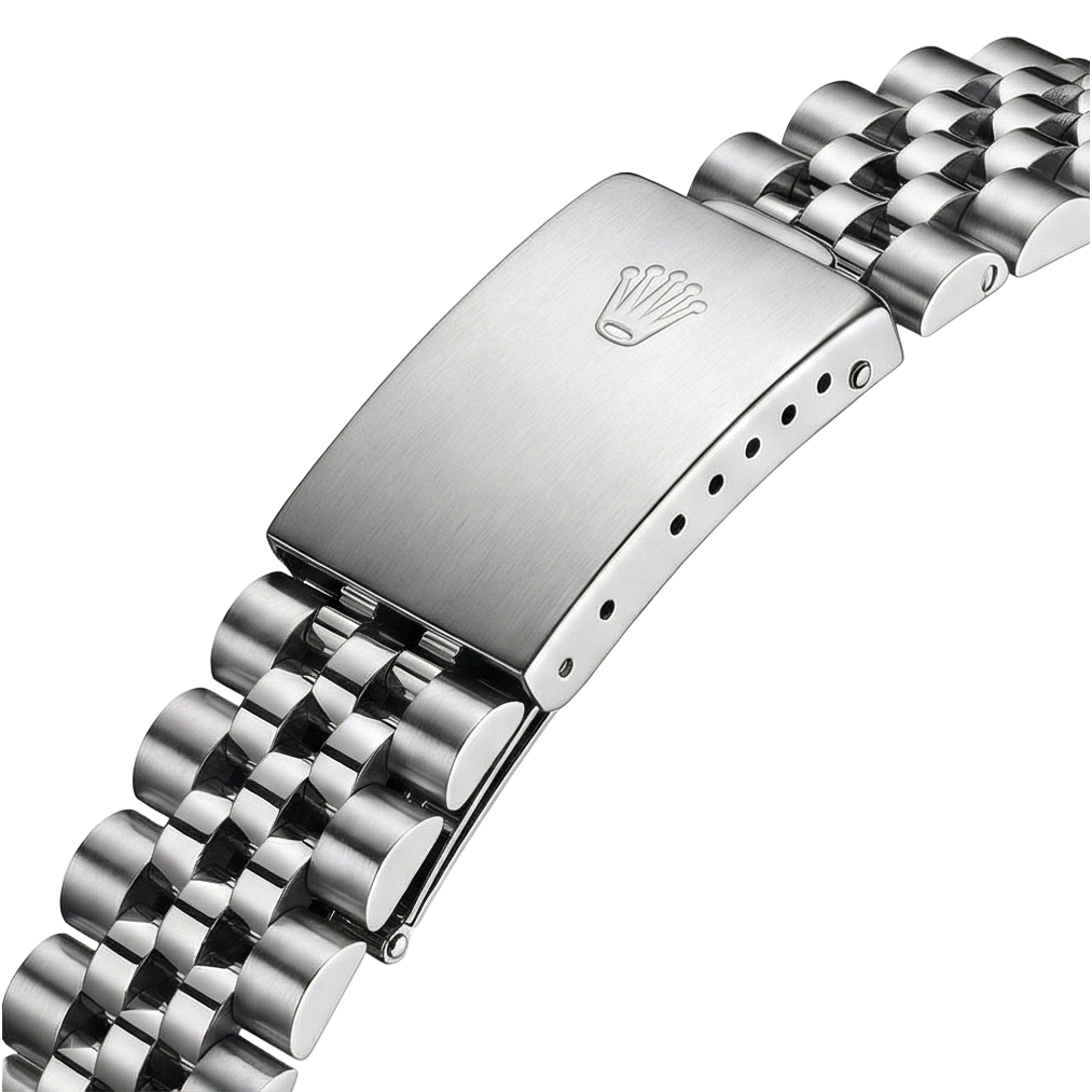 Edelstahl-Jubiläumsarmband, schwarzes Zifferblatt, Rolex Datejust Damenuhr