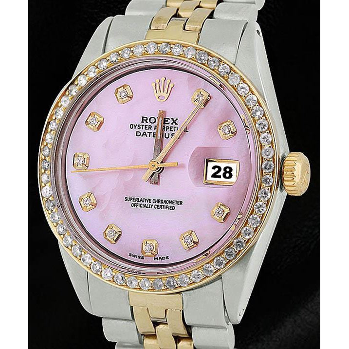 Diamant Zifferblatt Lünette Uhr