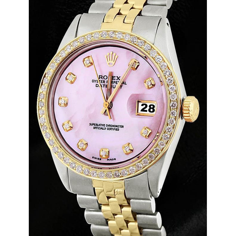 Edelstahl Diamant Zifferblatt Lünette Uhr