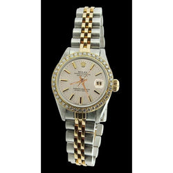 Edelstahl & Gold Jubilee Rolex Date Just Weiß Stick Betrachten Datejust