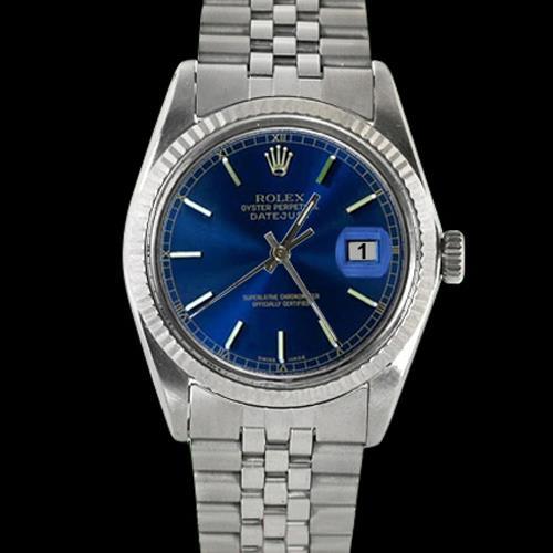 Edelstahl Jubilee Armband Blau Stik Rolex Herrenuhr Geriffelte Lünette SCHNELLES SET