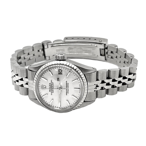 Edelstahl Jubilee Armband Damenuhr Datejust Zifferblatt Rolex Perpetual