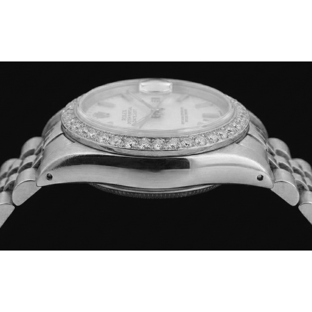 Edelstahl Jubilee Armband Rolex Damenuhr Stick Zifferblatt Diamant Lünette