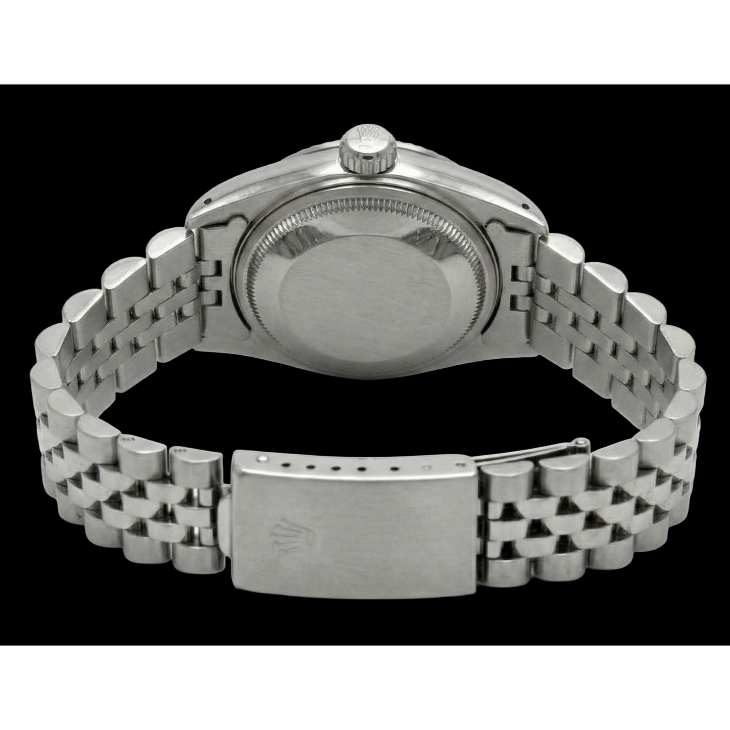 Edelstahl Jubilee Dame Date Uhr Silber Stick-Zifferblatt Rolex Datejust