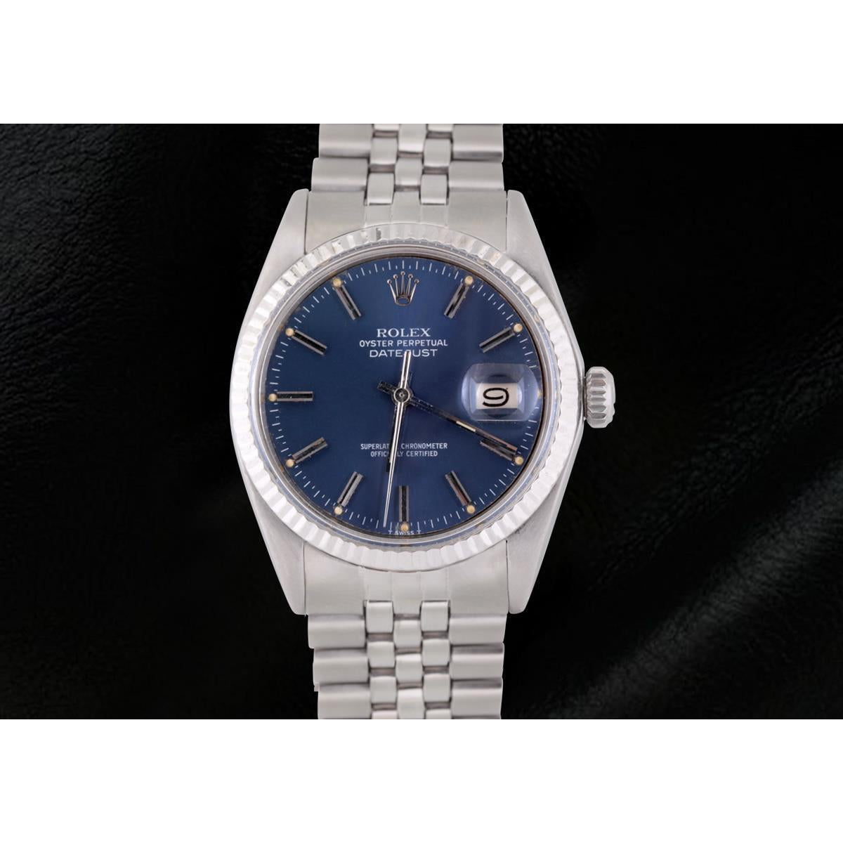 blaues Stick-Zifferblatt Rolex