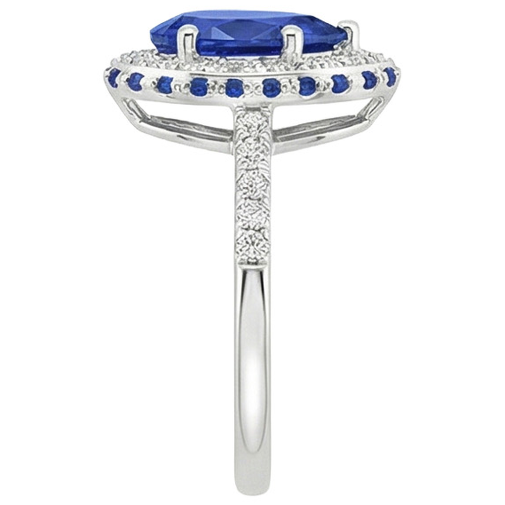 echter round diamant 6Karat ring Profilansicht