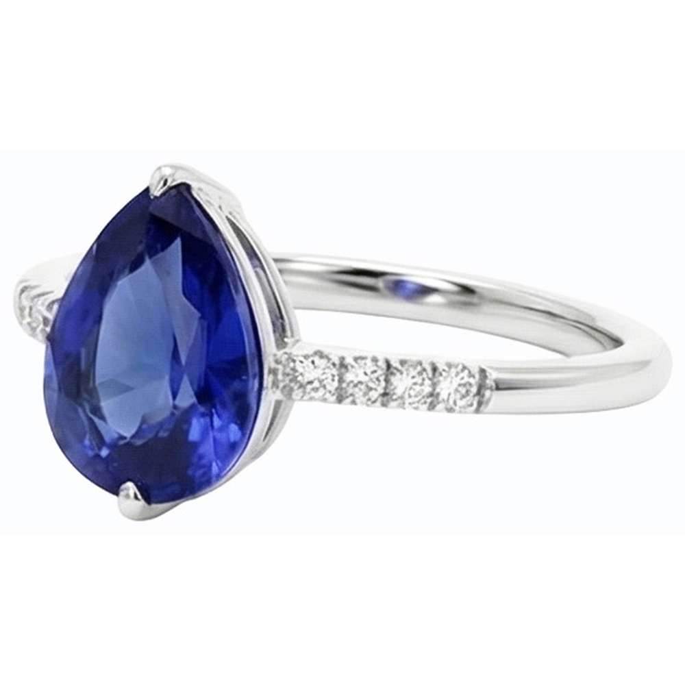 echter round diamant 3Karat ring Draufsicht