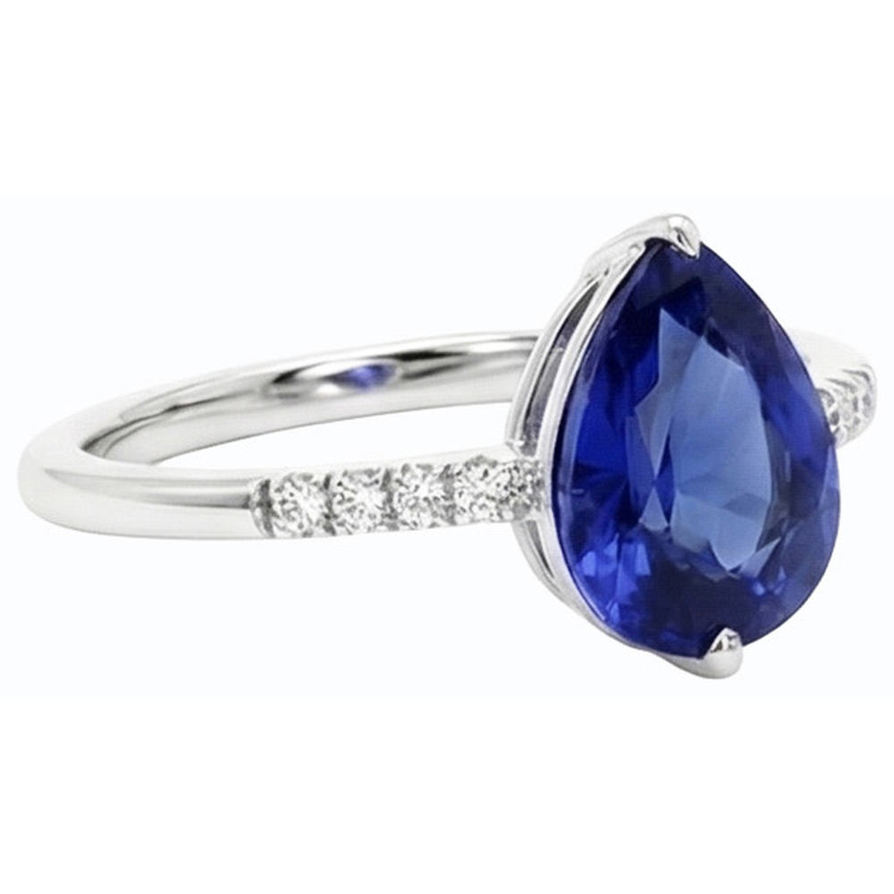 echter round diamant 3Karat ring auf Weiß