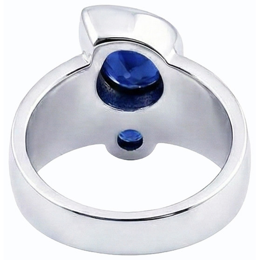 Edelstein Ceylon Saphir Ring Antik Stil 2.75 Karat Damen Schmuck