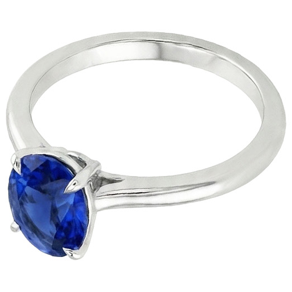 Edelstein Ceylon Saphir Verlobungsring Oval Cut 2 Karat Krappenset
