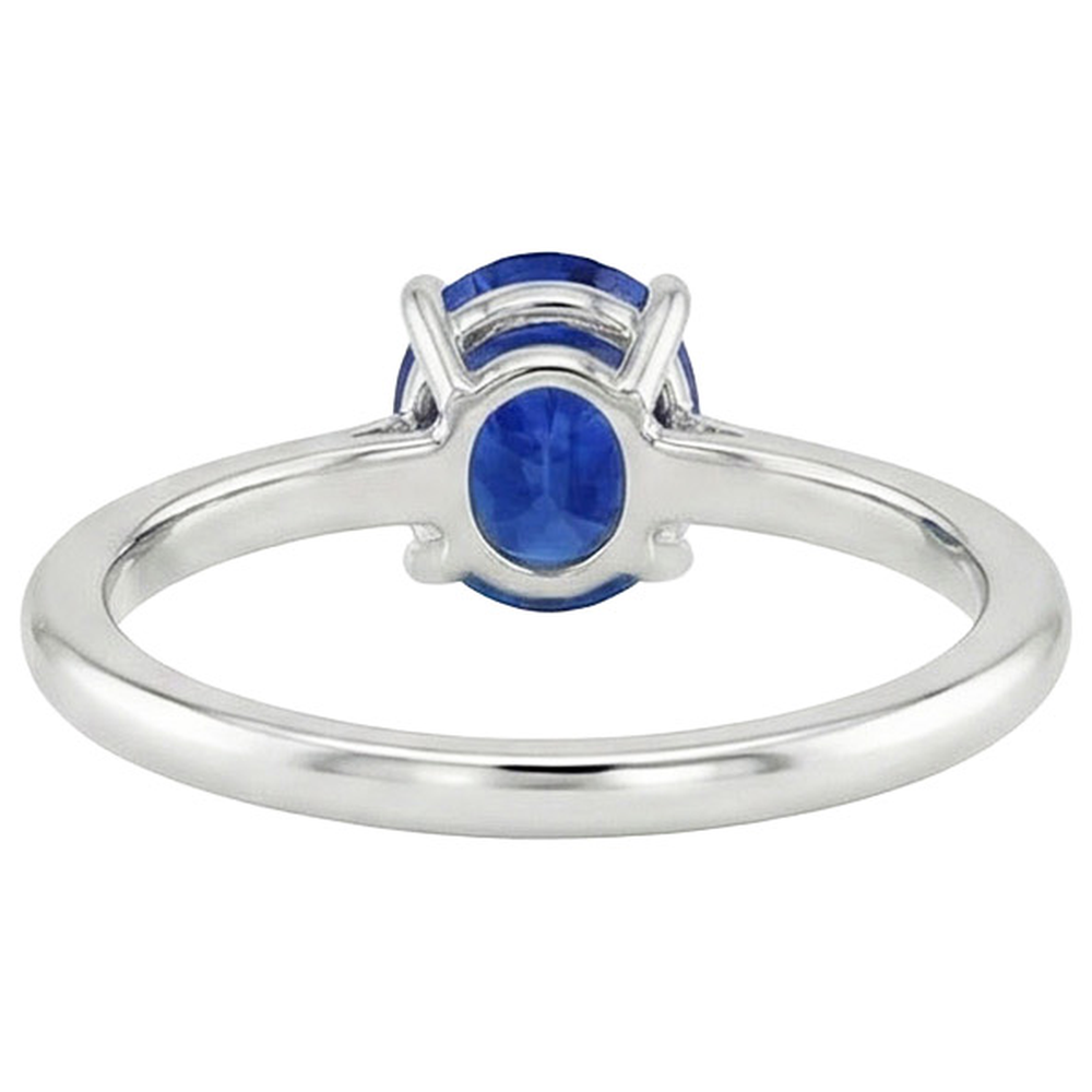 Edelstein Ceylon Saphir Verlobungsring Oval Cut 2 Karat Krappenset