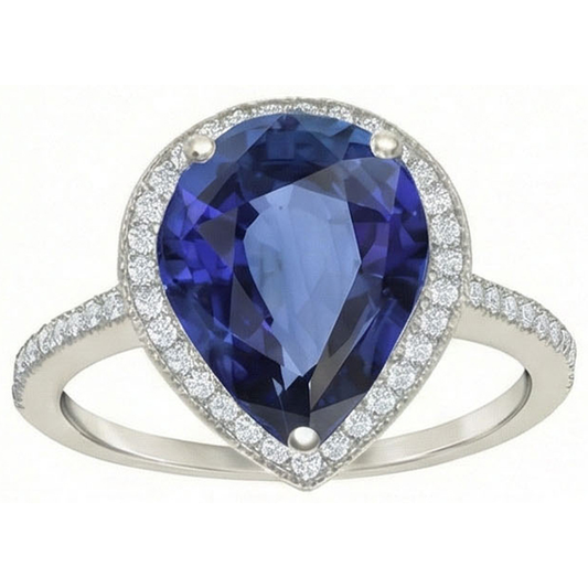 echter round diamant 5Karat ring Vorderansicht