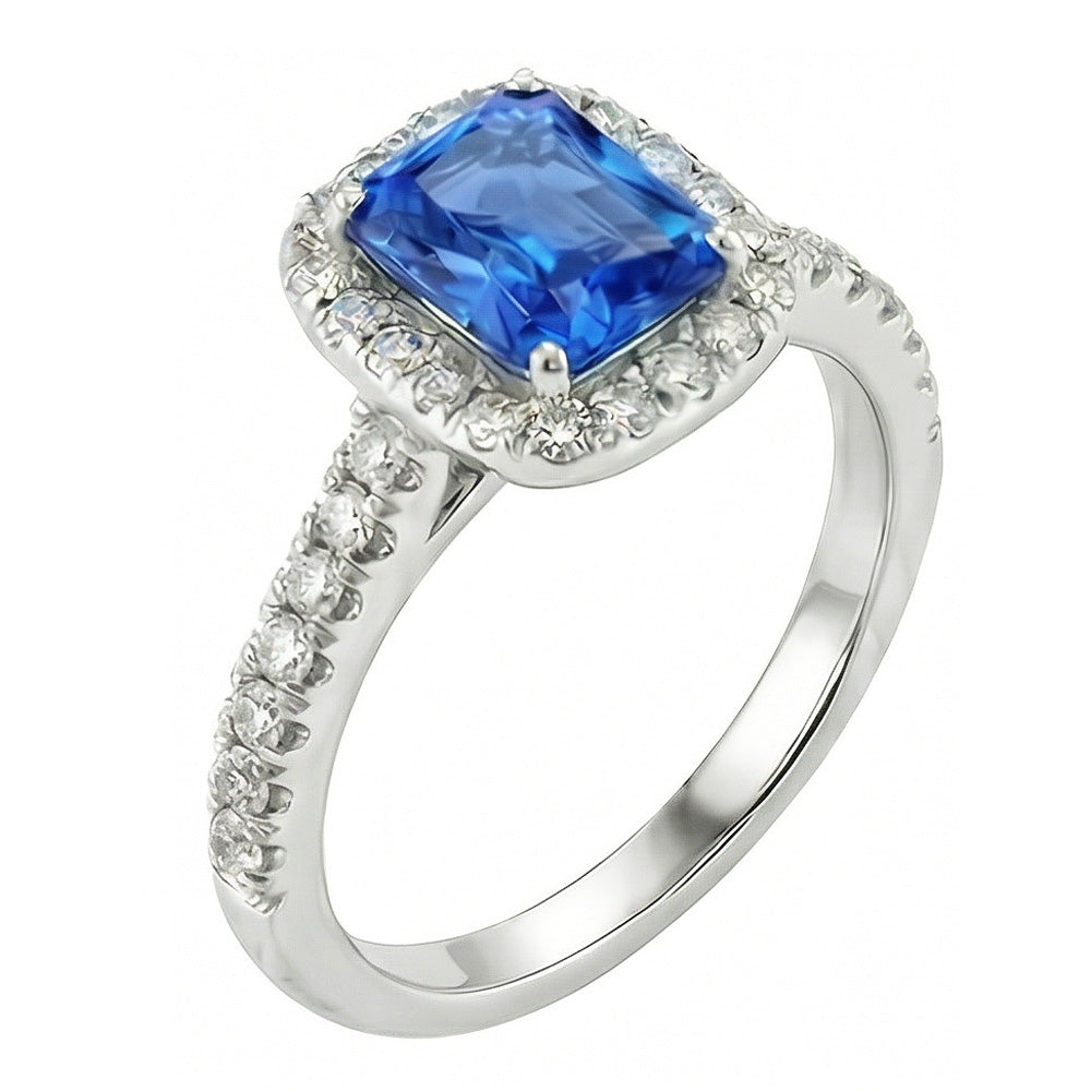 echter round diamant 2.50Karat ring Draufsicht