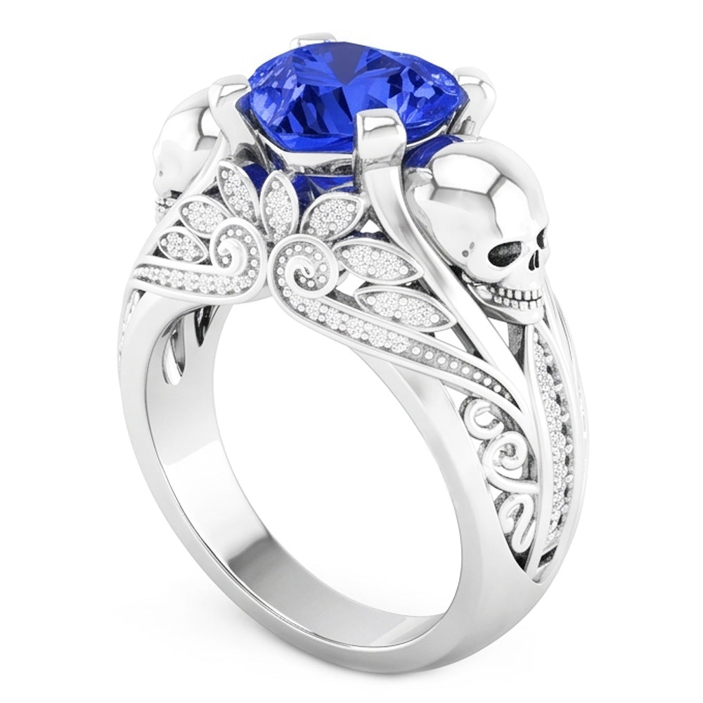 Edelstein Herz Blauer Saphir Ring Antiker Stil Natürlicher Diamant ( nicht im Labor gezüchtet )en 2 Karat