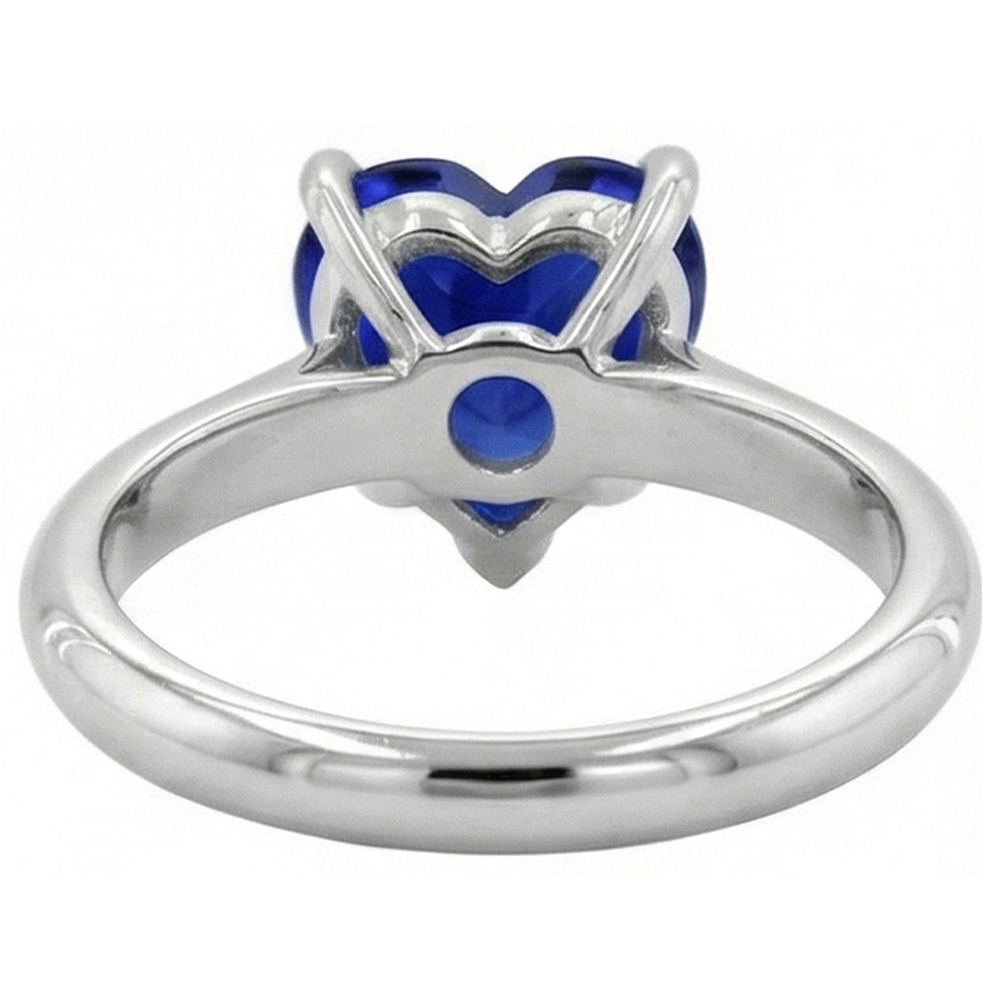 echter heart diamant 2.50Karat ring auf Weiß