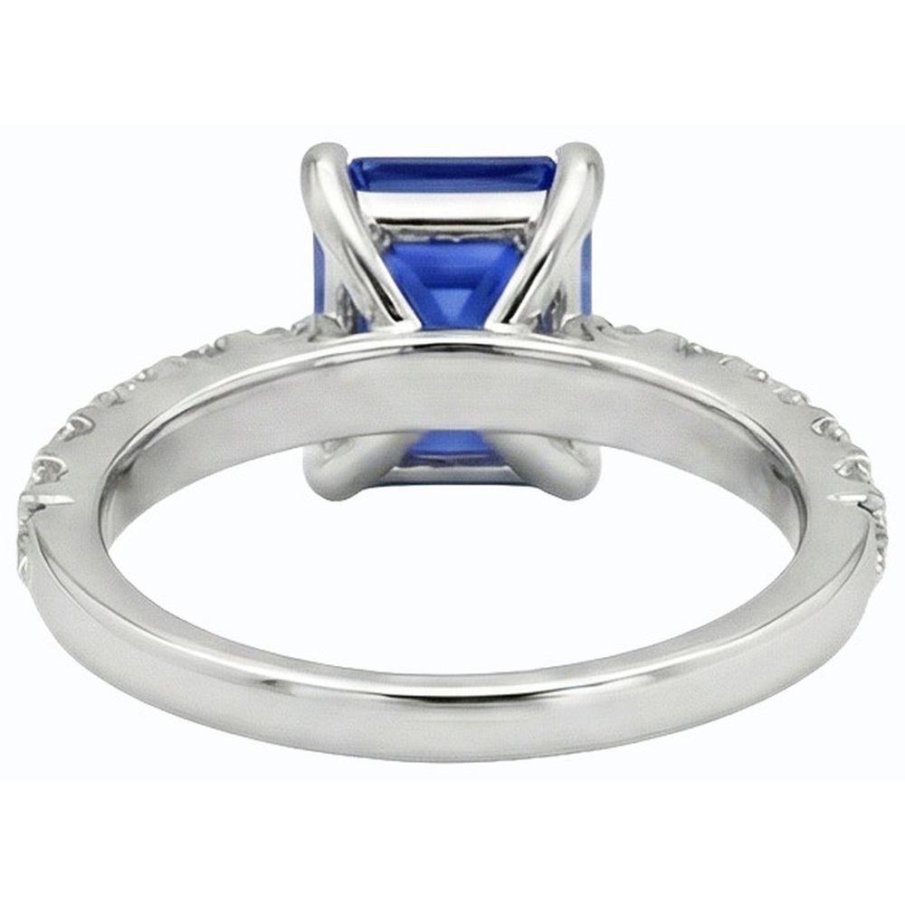 echter radiant diamant 2.50Karat ring Vorderansicht