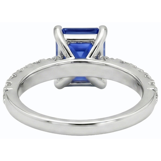echter radiant diamant 2.50Karat ring Vorderansicht
