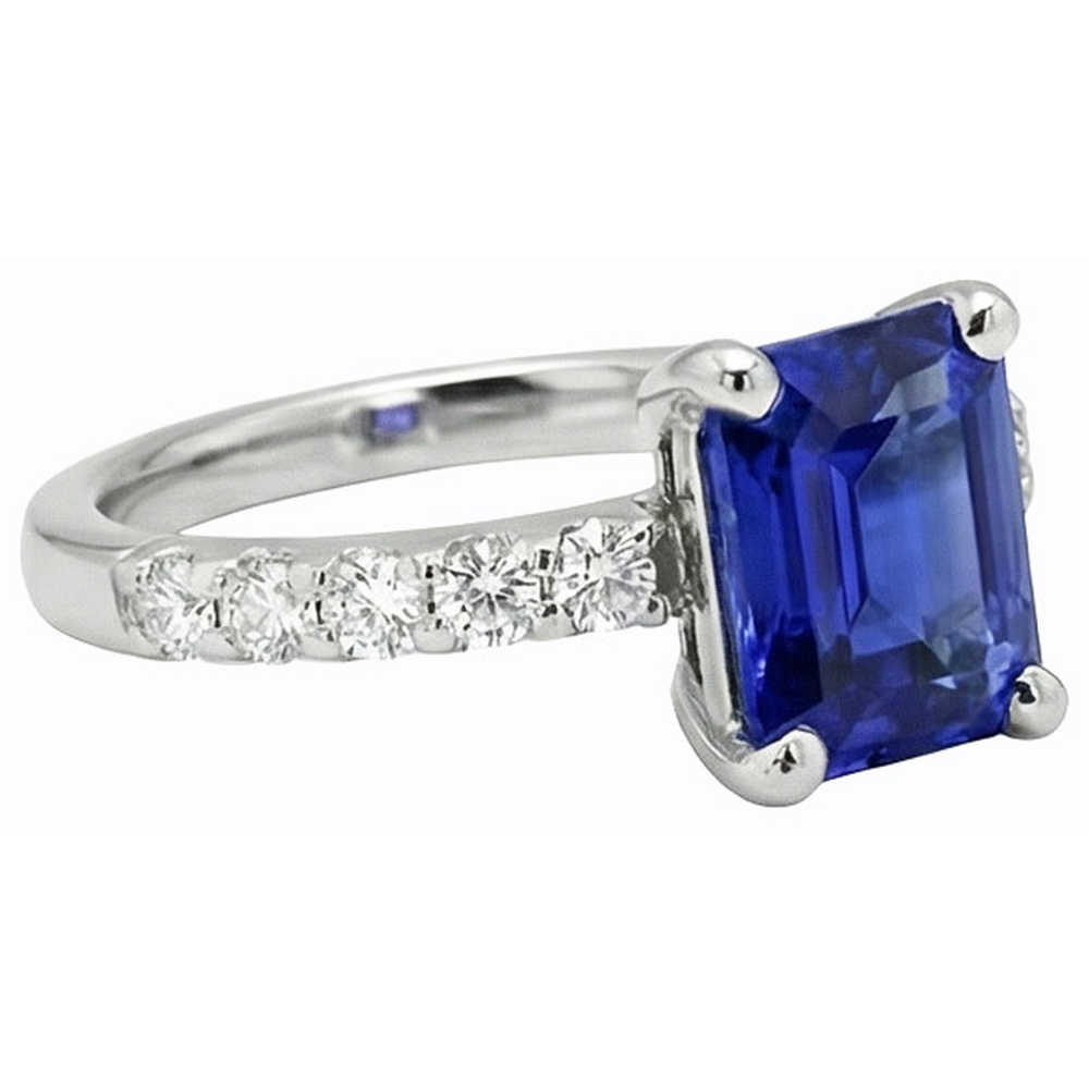 echter radiant diamant 2.50Karat ring Draufsicht