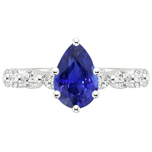 echter round diamant 4Karat ring Profilansicht