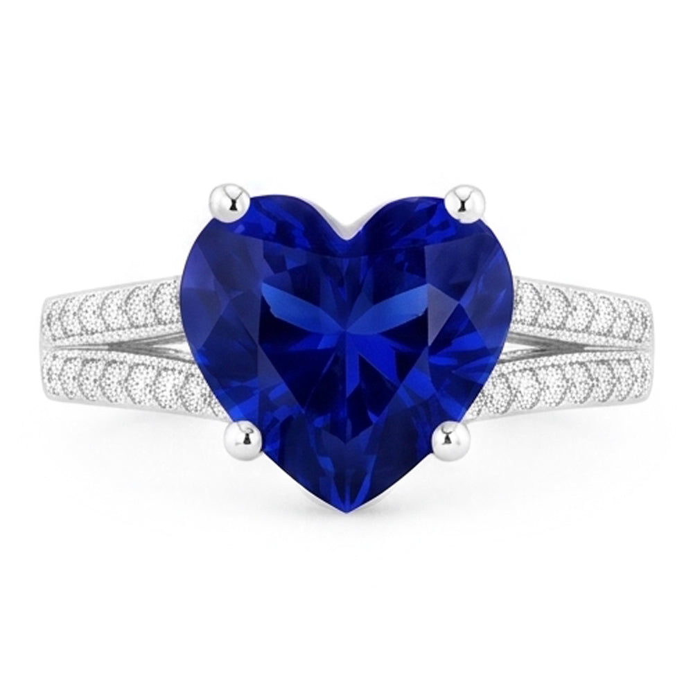 Edelstein Ring Herzschliff Sri Lankan Saphir 4,50 Karat Filigraner Schaft