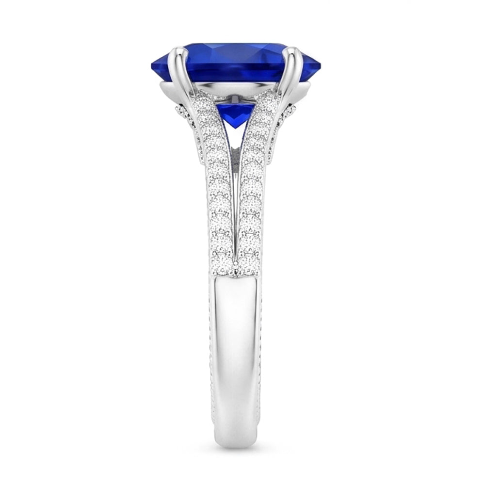 Edelstein Ring Herzschliff Sri Lankan Saphir 4,50 Karat Filigraner Schaft