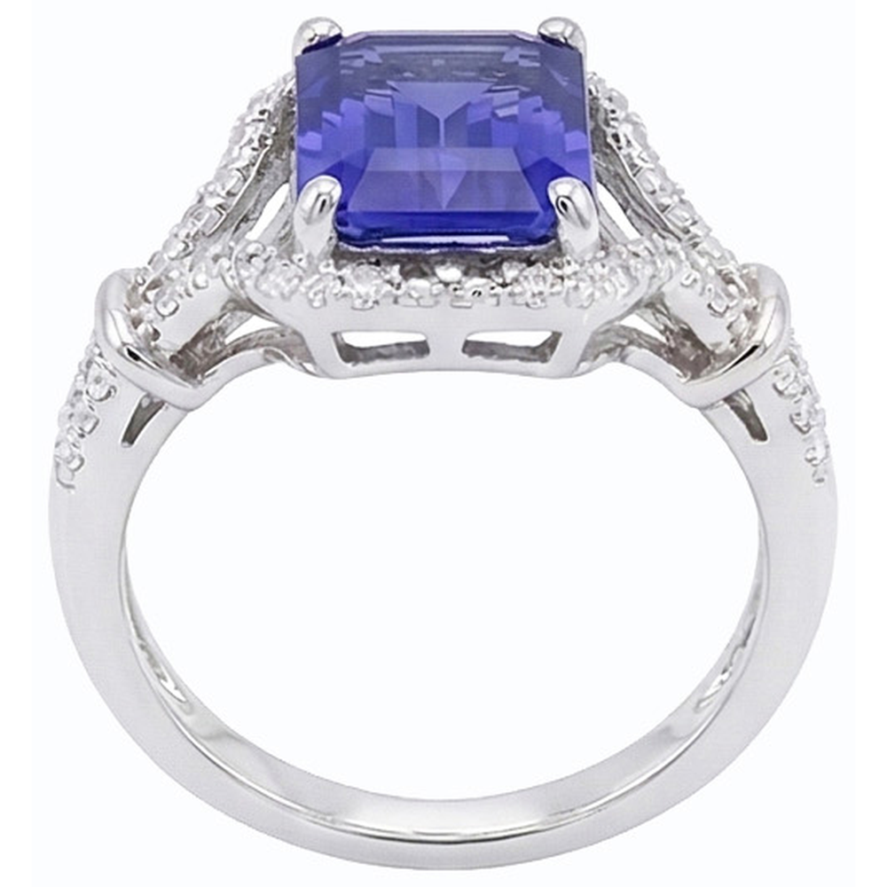 echter round diamant 4Karat ring Draufsicht