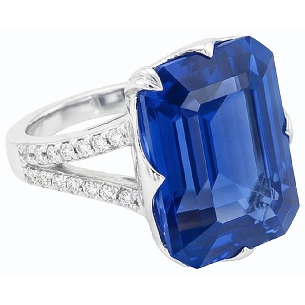 echter round diamant 5.50Karat ring Profilansicht