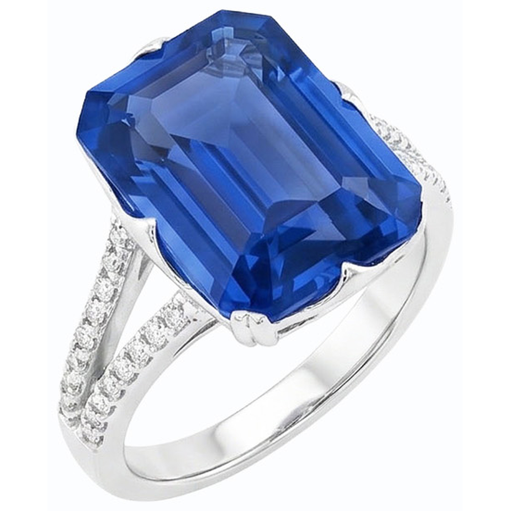echter round diamant 5.50Karat ring Seitenansicht