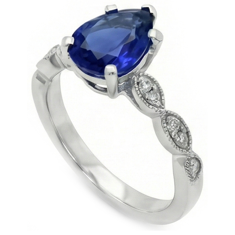 echter round diamant 2.50Karat ring Draufsicht