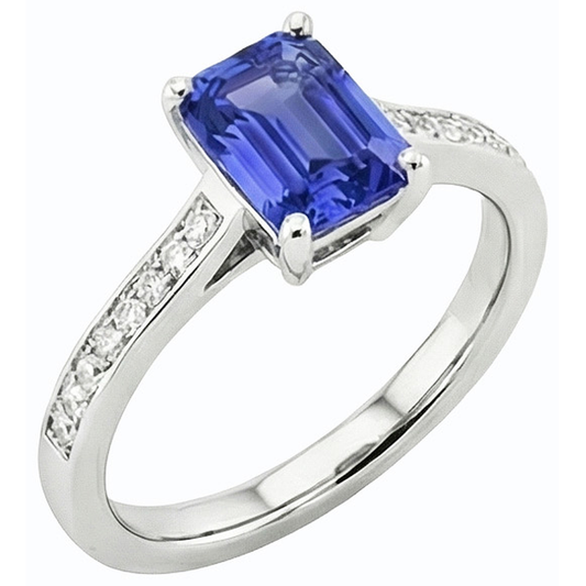 echter round diamant 2Karat ring Seitenansicht
