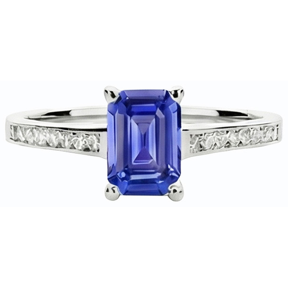 echter round diamant 2Karat ring auf Weiß